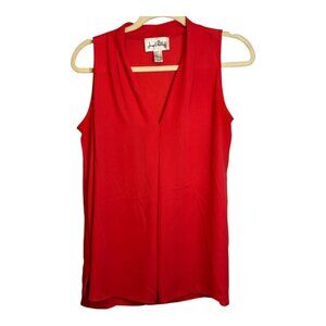 Joseph Ribkoff‎ Blouse Women's Size US 8 UK 10 Sleeveless Lightweight Sheer Red